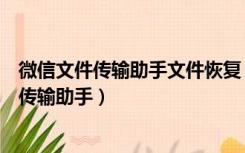 微信文件传输助手文件恢复（怎么恢复手机微信里面的文件传输助手）