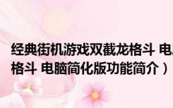 经典街机游戏双截龙格斗 电脑简化版（经典街机游戏双截龙格斗 电脑简化版功能简介）