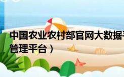 中国农业农村部官网大数据平台（农业部农经信息统计报表管理平台）