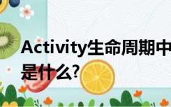 Activity生命周期中,第一个需要执行的方法是什么?