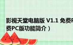 影视天堂电脑版 V1.1 免费PC版（影视天堂电脑版 V1.1 免费PC版功能简介）