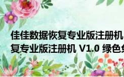 佳佳数据恢复专业版注册机 V1.0 绿色免费版（佳佳数据恢复专业版注册机 V1.0 绿色免费版功能简介）