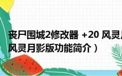 丧尸围城2修改器 +20 风灵月影版（丧尸围城2修改器 +20 风灵月影版功能简介）