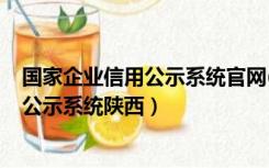 国家企业信用公示系统官网(全国)陕西（国家信用信用信息公示系统陕西）