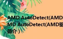 AMD AutoDetect(AMD驱动检测工具) V1.1.0 绿色版（AMD AutoDetect(AMD驱动检测工具) V1.1.0 绿色版功能简介）