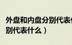 外盘和内盘分别代表什么意思（外盘和内盘分别代表什么）