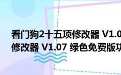 看门狗2十五项修改器 V1.07 绿色免费版（看门狗2十五项修改器 V1.07 绿色免费版功能简介）