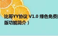 比哥YY协议 V1.0 绿色免费版（比哥YY协议 V1.0 绿色免费版功能简介）