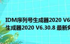 IDM序列号生成器2020 V6.30.8 最新免费版（IDM序列号生成器2020 V6.30.8 最新免费版功能简介）