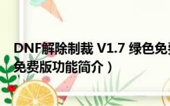 DNF解除制裁 V1.7 绿色免费版（DNF解除制裁 V1.7 绿色免费版功能简介）