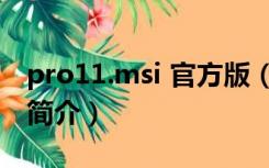 pro11.msi 官方版（pro11.msi 官方版功能简介）