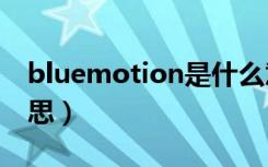 bluemotion是什么意思（motion是什么意思）