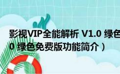 影视VIP全能解析 V1.0 绿色免费版（影视VIP全能解析 V1.0 绿色免费版功能简介）