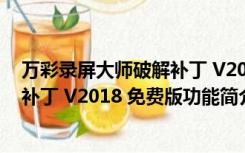 万彩录屏大师破解补丁 V2018 免费版（万彩录屏大师破解补丁 V2018 免费版功能简介）