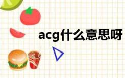 acg什么意思呀（acg什么意思）