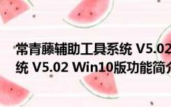 常青藤辅助工具系统 V5.02 Win10版（常青藤辅助工具系统 V5.02 Win10版功能简介）