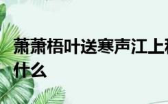 萧萧梧叶送寒声江上秋风动客情的意思诗意是什么