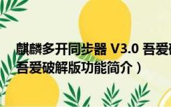 麒麟多开同步器 V3.0 吾爱破解版（麒麟多开同步器 V3.0 吾爱破解版功能简介）