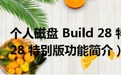 个人磁盘 Build 28 特别版（个人磁盘 Build 28 特别版功能简介）