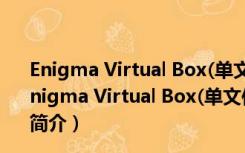 Enigma Virtual Box(单文件制作器) V7.80 汉化破解版（Enigma Virtual Box(单文件制作器) V7.80 汉化破解版功能简介）