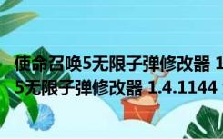 使命召唤5无限子弹修改器 1.4.1144 绿色免费版（使命召唤5无限子弹修改器 1.4.1144 绿色免费版功能简介）