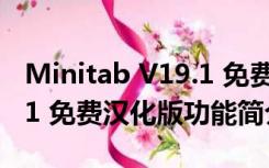 Minitab V19.1 免费汉化版（Minitab V19.1 免费汉化版功能简介）