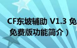 CF东坡辅助 V1.3 免费版（CF东坡辅助 V1.3 免费版功能简介）