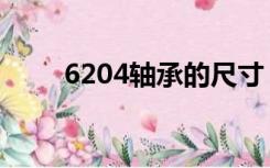 6204轴承的尺寸（6204轴承尺寸）