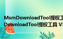 MsmDownloadTool授权工具 V5.0.15 最新免费版（MsmDownloadTool授权工具 V5.0.15 最新免费版功能简介）