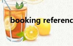 booking reference number是哪一个