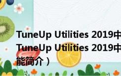 TuneUp Utilities 2019中文版 V19.1.995.0 永久免费版（TuneUp Utilities 2019中文版 V19.1.995.0 永久免费版功能简介）