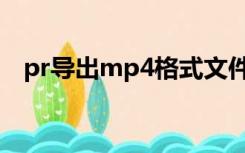 pr导出mp4格式文件太大（pr导出mp4）