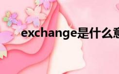 exchange是什么意思中文翻译怎么读