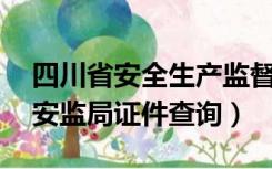 四川省安全生产监督管理局 证书查询（四川安监局证件查询）