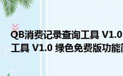 QB消费记录查询工具 V1.0 绿色免费版（QB消费记录查询工具 V1.0 绿色免费版功能简介）