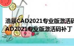 浩辰CAD2021专业版激活码补丁 V1.0 绿色免费版（浩辰CAD2021专业版激活码补丁 V1.0 绿色免费版功能简介）