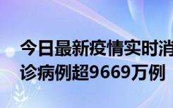 今日最新疫情实时消息 美国累计新冠肺炎确诊病例超9669万例