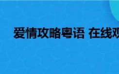 爱情攻略粤语 在线观看（爱情攻略粤语）