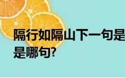 隔行如隔山下一句是什么?隔行如隔山下一句是哪句?