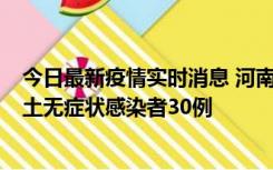 今日最新疫情实时消息 河南昨日新增本土确诊病例8例，本土无症状感染者30例