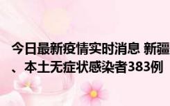 今日最新疫情实时消息 新疆10月8日新增本土确诊病例53例、本土无症状感染者383例