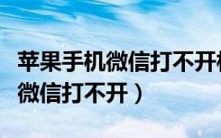 苹果手机微信打不开相册怎么回事（苹果手机微信打不开）