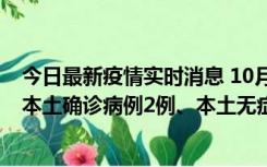 今日最新疫情实时消息 10月9日0时至12时，山东济南新增本土确诊病例2例、本土无症状感染者1例