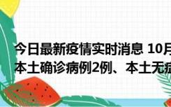 今日最新疫情实时消息 10月9日0时至12时，山东济南新增本土确诊病例2例、本土无症状感染者1例