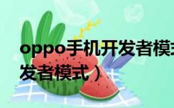 oppo手机开发者模式怎么关（oppo手机开发者模式）