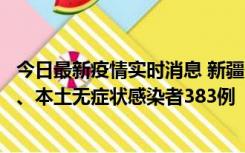 今日最新疫情实时消息 新疆10月8日新增本土确诊病例53例、本土无症状感染者383例