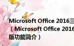 Microsoft Office 2016三合一精简绿色版 32/64位 免费版（Microsoft Office 2016三合一精简绿色版 32/64位 免费版功能简介）