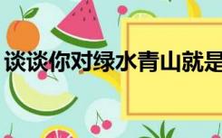 谈谈你对绿水青山就是金山银山的理解500字