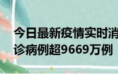 今日最新疫情实时消息 美国累计新冠肺炎确诊病例超9669万例