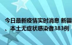 今日最新疫情实时消息 新疆10月8日新增本土确诊病例53例、本土无症状感染者383例